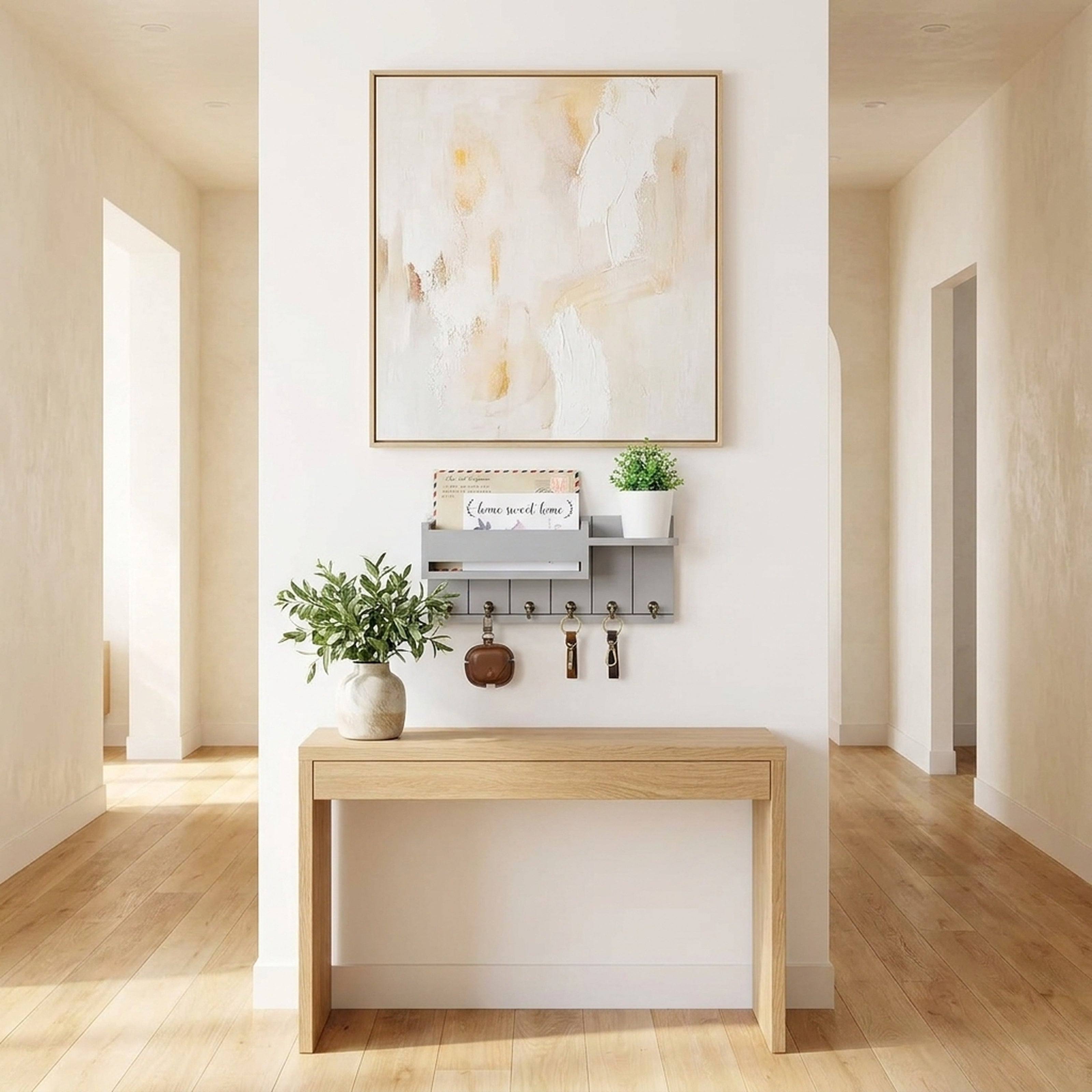 Wall-Mounted Key & Mail Organizer