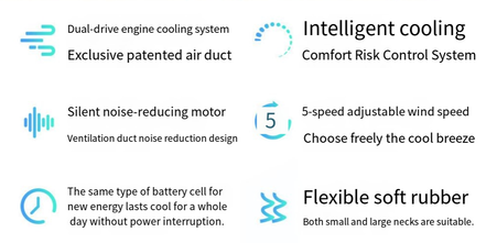 5-Speed Hanging Neck Fan