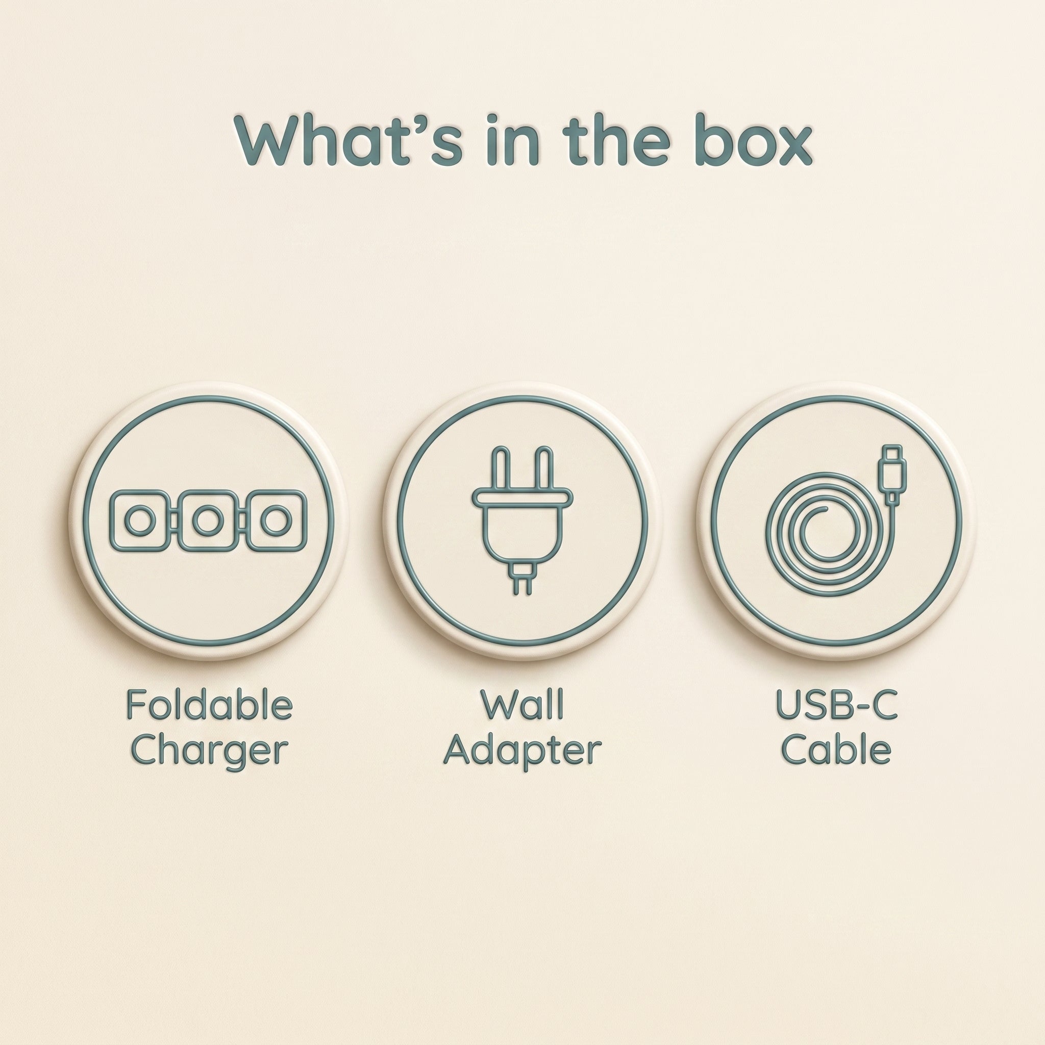 Foldable 3-in-1 Travel Charger