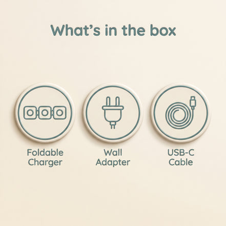 Foldable 3-in-1 Travel Charger