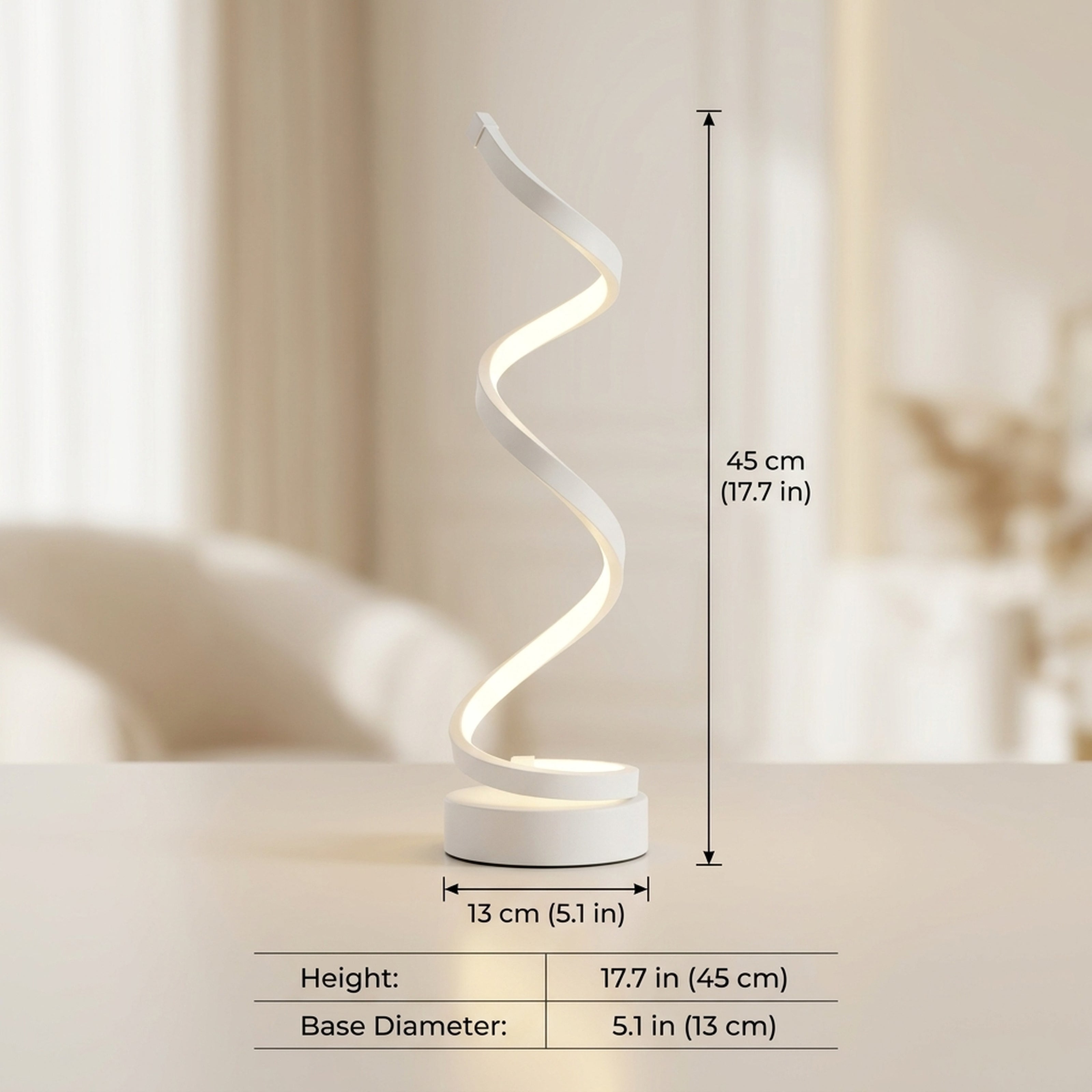 Spiral LED Table Lamp